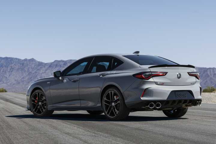 Rear 3/4 shot of a 2024 Acura TLX Type S