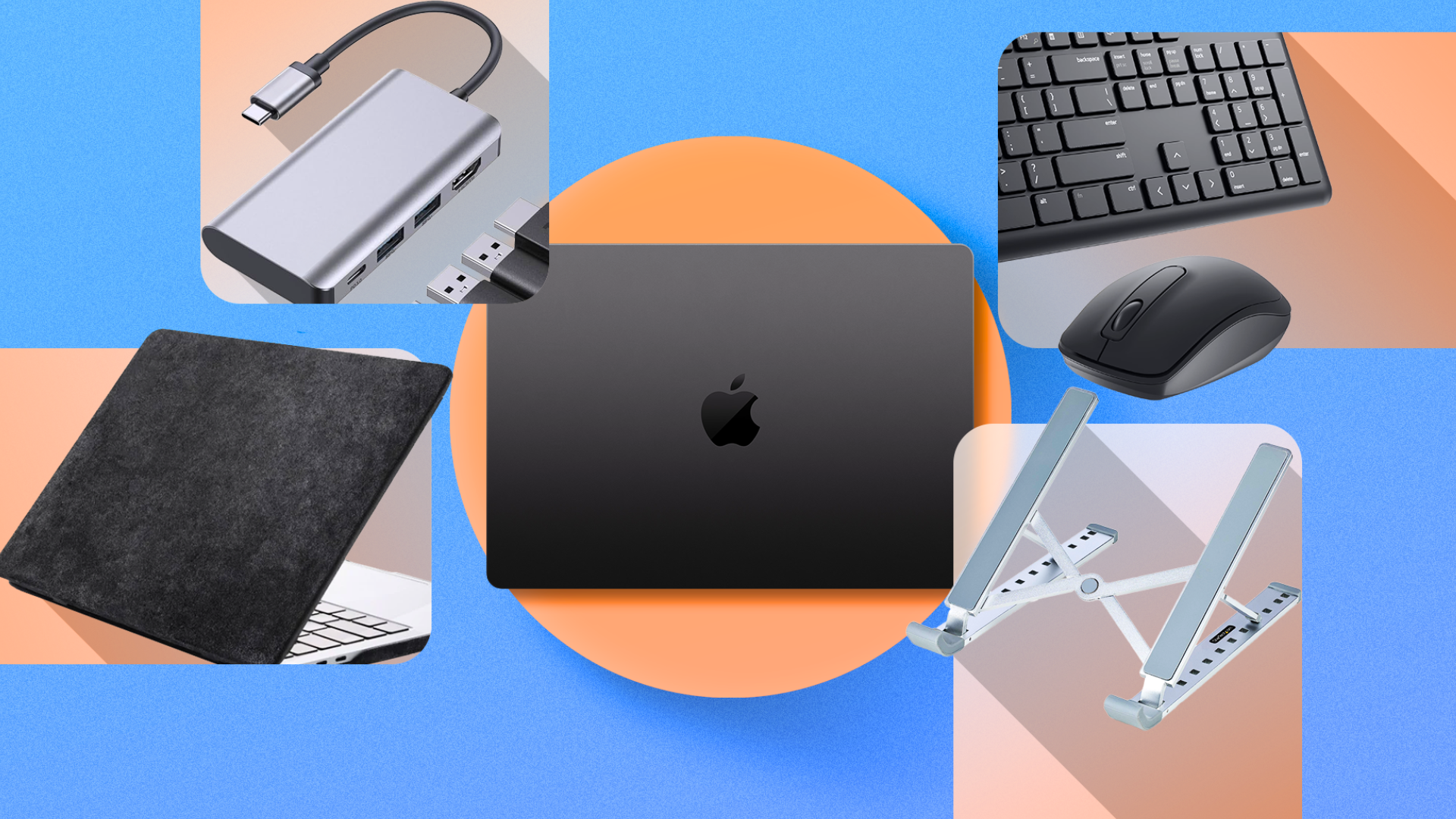 A MacBook with some accessories around it.