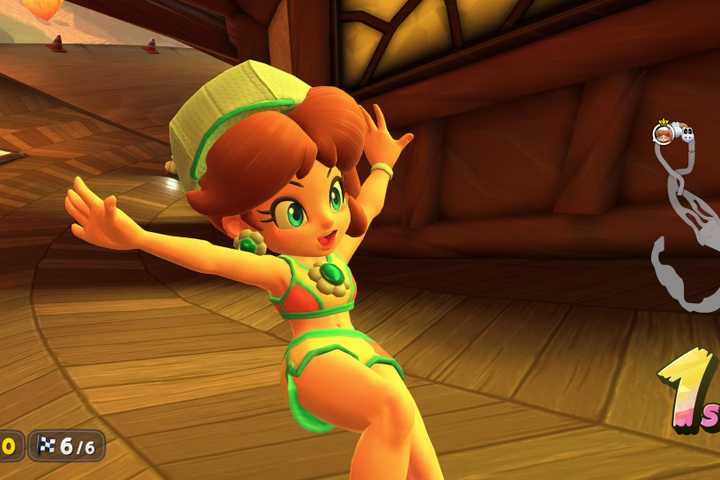 Daisy winning a Knockout Tour in Mario Kart World.