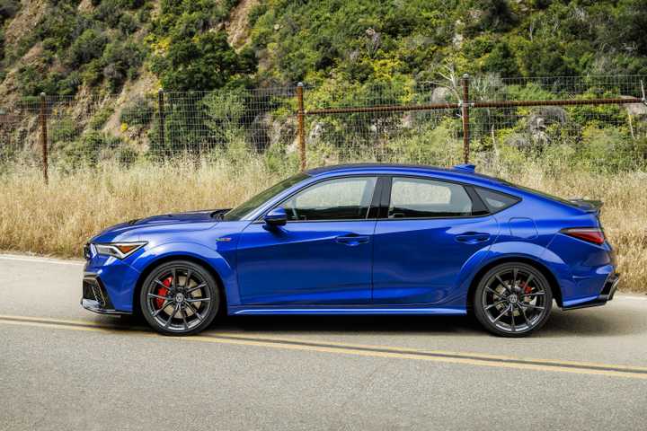Side profile shot of a 2024 Acura Integra Type S
