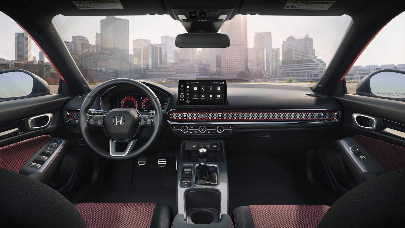 Interior shot of the dashboard in a 2025 Honda Civic Si