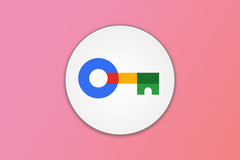 The Google Password Manager logo on a gradient background.
