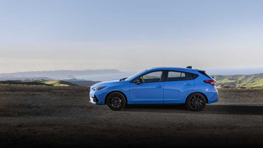 Side profile of a 2024 Subaru Impreza RS