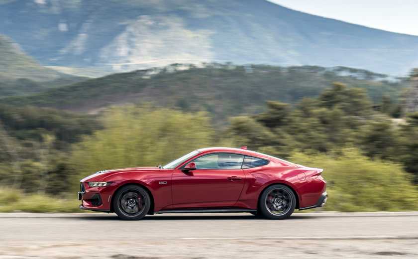 Side profile shot of a 2024 Ford Mustang
