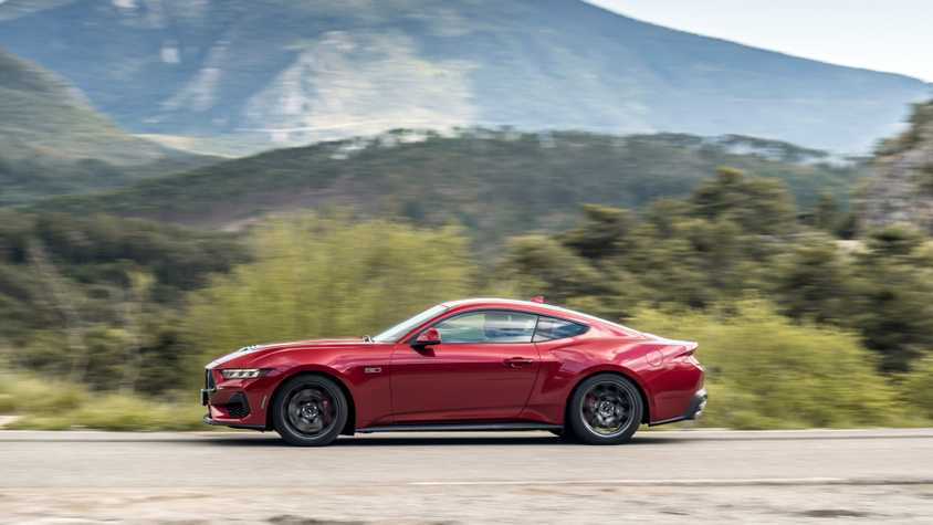 Side profile shot of a 2024 Ford Mustang