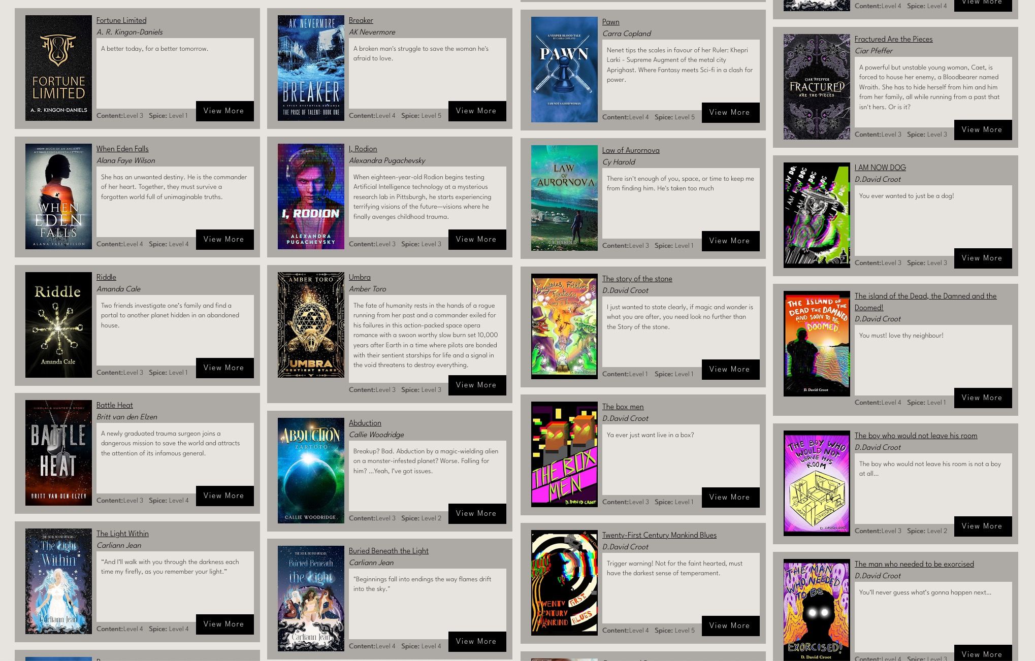 List of sci-fi ebooks.