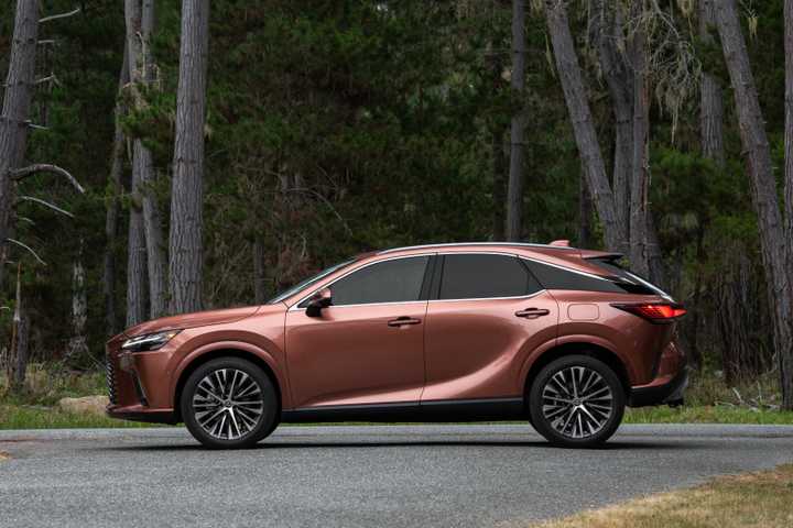 Side profile shot of a 2025 Lexus RX