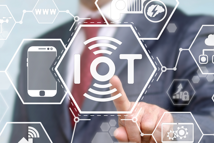 A stylized depiction of IoT devices.