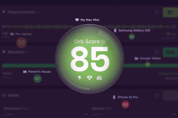 Illustration of an Orb internet score.