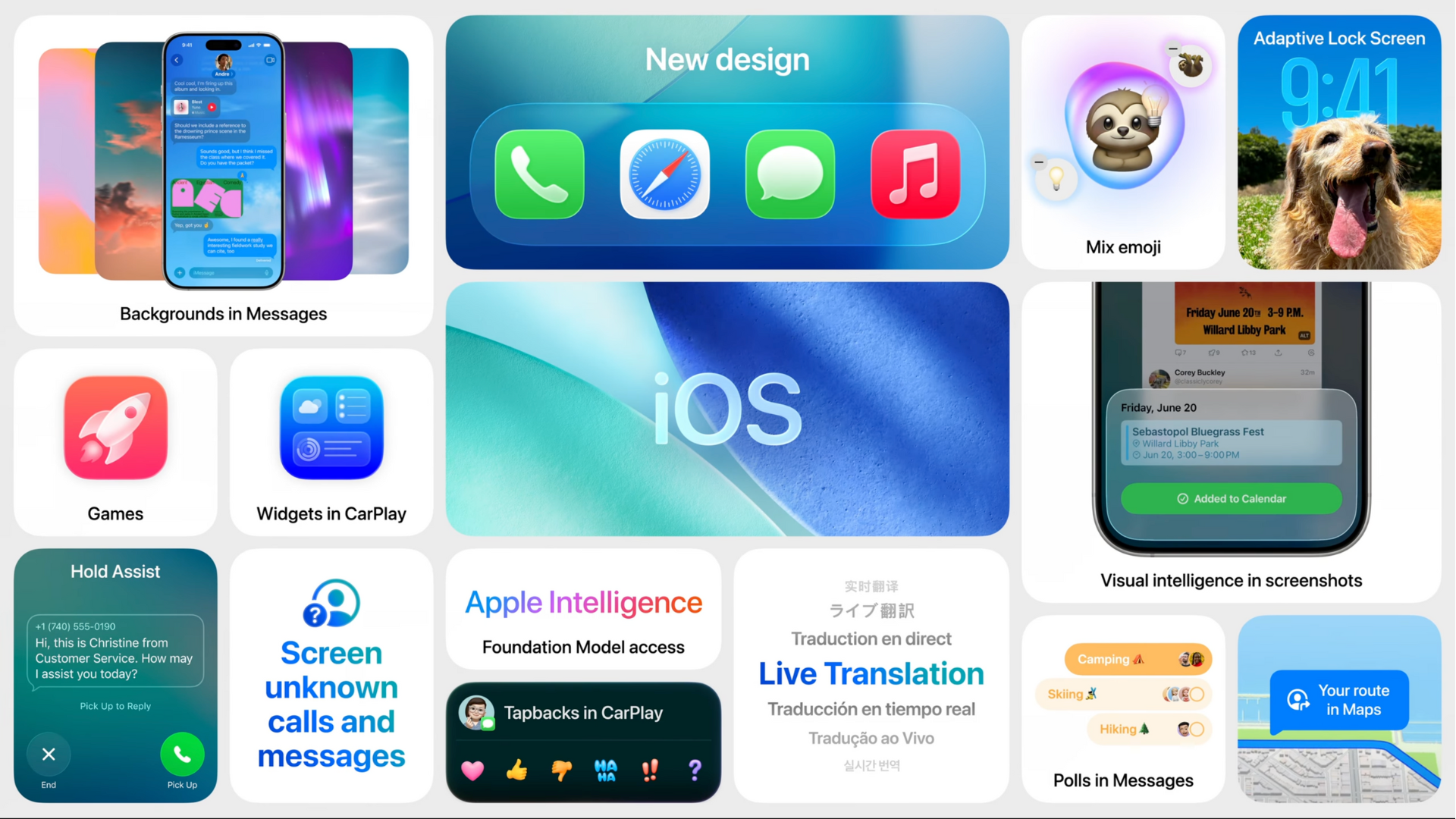 iOS 26's feature wall.