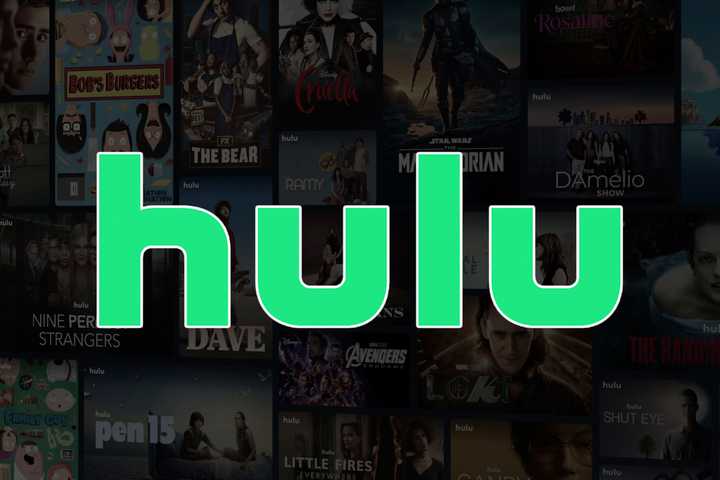 The Hulu logo over a dark background.