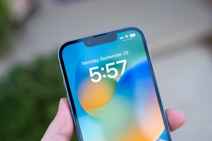 An iPhone screen. 