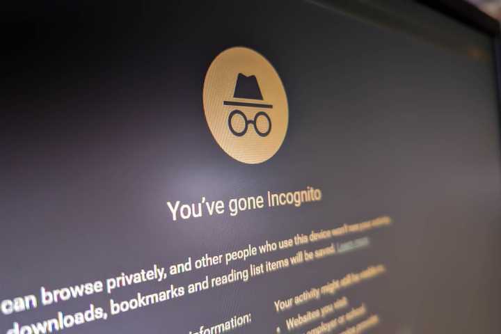 A closeup shot of the Incognito mode on Chrome.