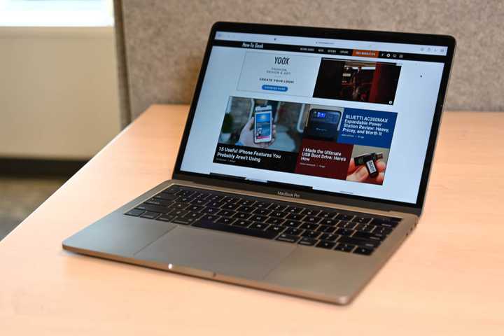 Macbook Pro with the How-To Geek website open.