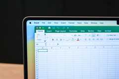 Microsoft Excel open on a Mac. 