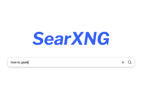 The SearXNG logo and search interface.