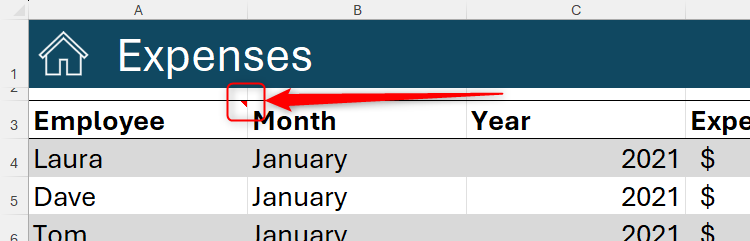 A cell in Excel with a note tag in the corner.