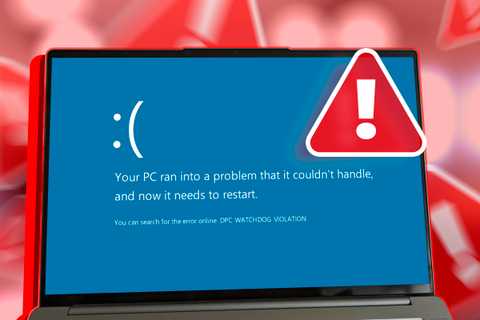 A Laptop with the blue screen error.