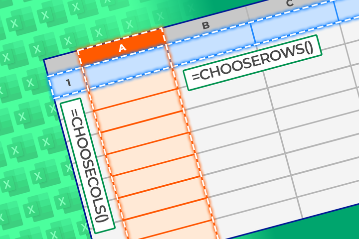A Microsoft Excel spreadsheet with a column and a row selected.