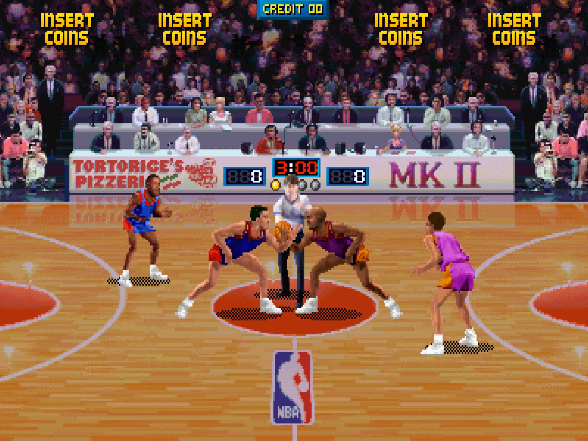 A screenshot from NBA Jam.