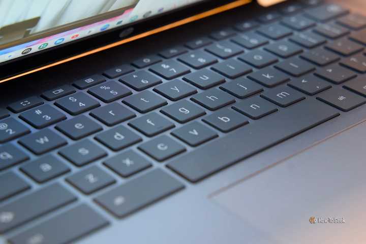 A Chromebook's keyboard.