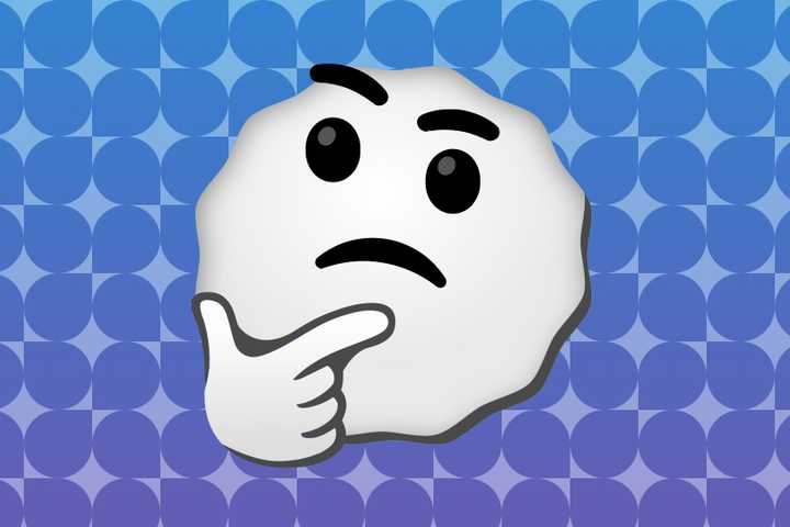 AI icon with confused face.