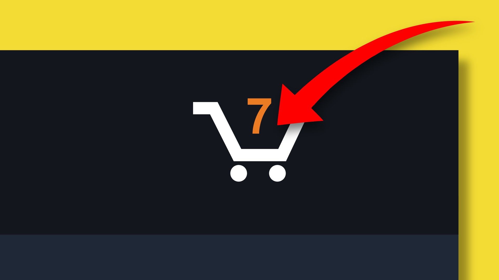 Arrow pointing to the Amazon cart.