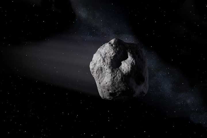 An artist's impression of a non-descript asteroid.