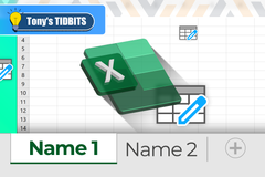 An Excel spreadsheet with the worksheet names highlighted and the Excel logo in the center.