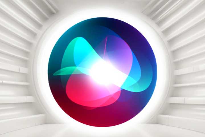 Apple Siri icon on a white background.