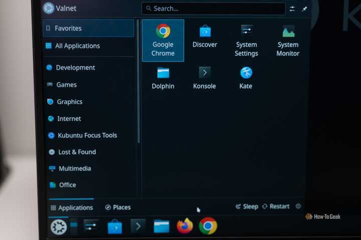 Applications on the Kubuntu Focus Ir16 (Gen 2) Linux laptop.