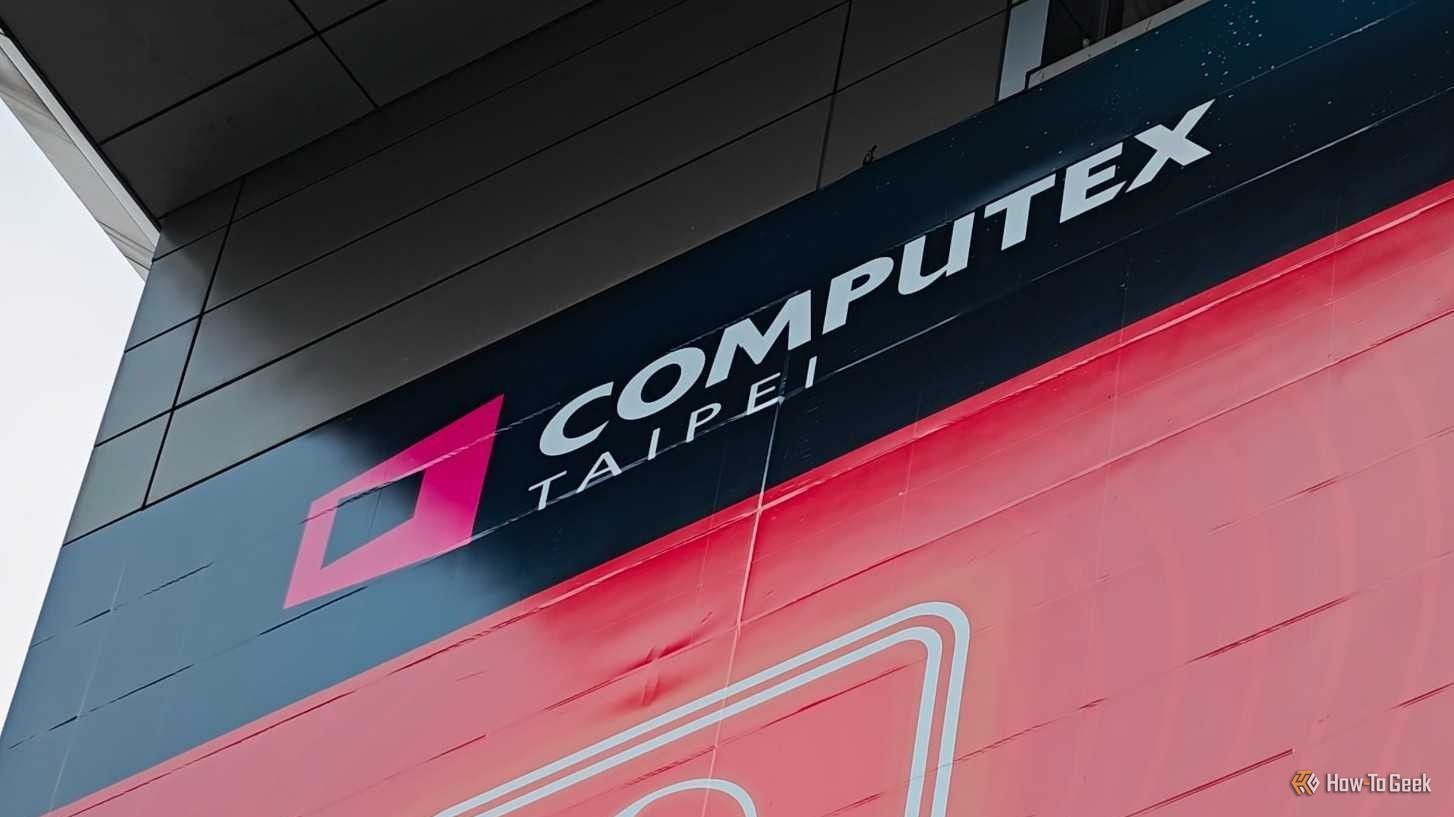 Computex sign in Taipai, Taiwan in May 2025.