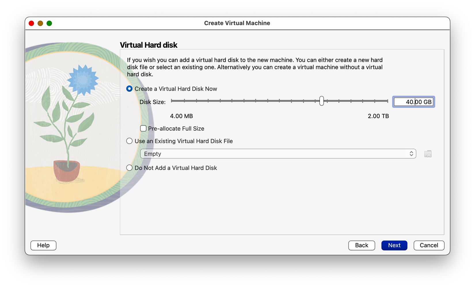 Creating a new virtual hard disk for Windows 11 ARM in VirtualBox.