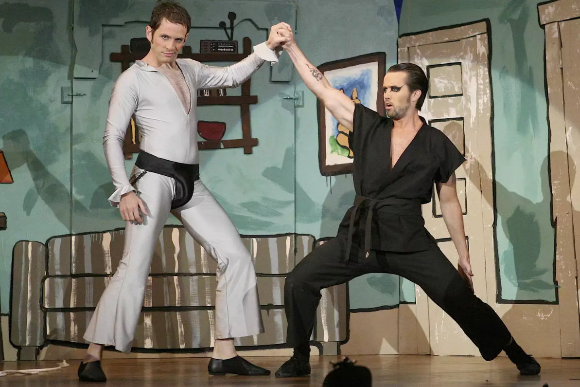 Glenn Howerton and Rob McElhenney in The Nightman Cometh episode.
