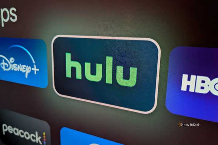 Disney+, Hulu, HBO Max, and Peacock app on a smart TV.