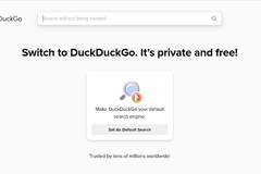 The DuckDuckGo webpage.
