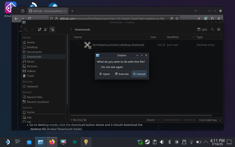Execute NonSteamLaunchers script.
