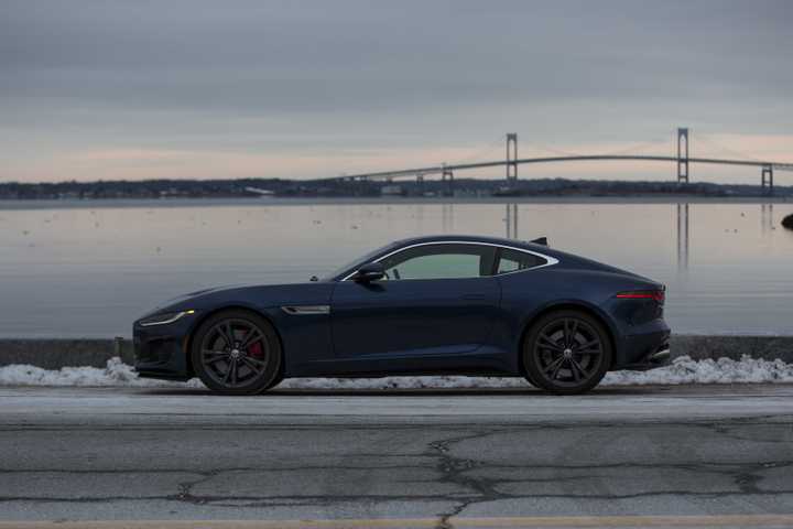 Side profile shot of a 2024 Jaguar F-Type 