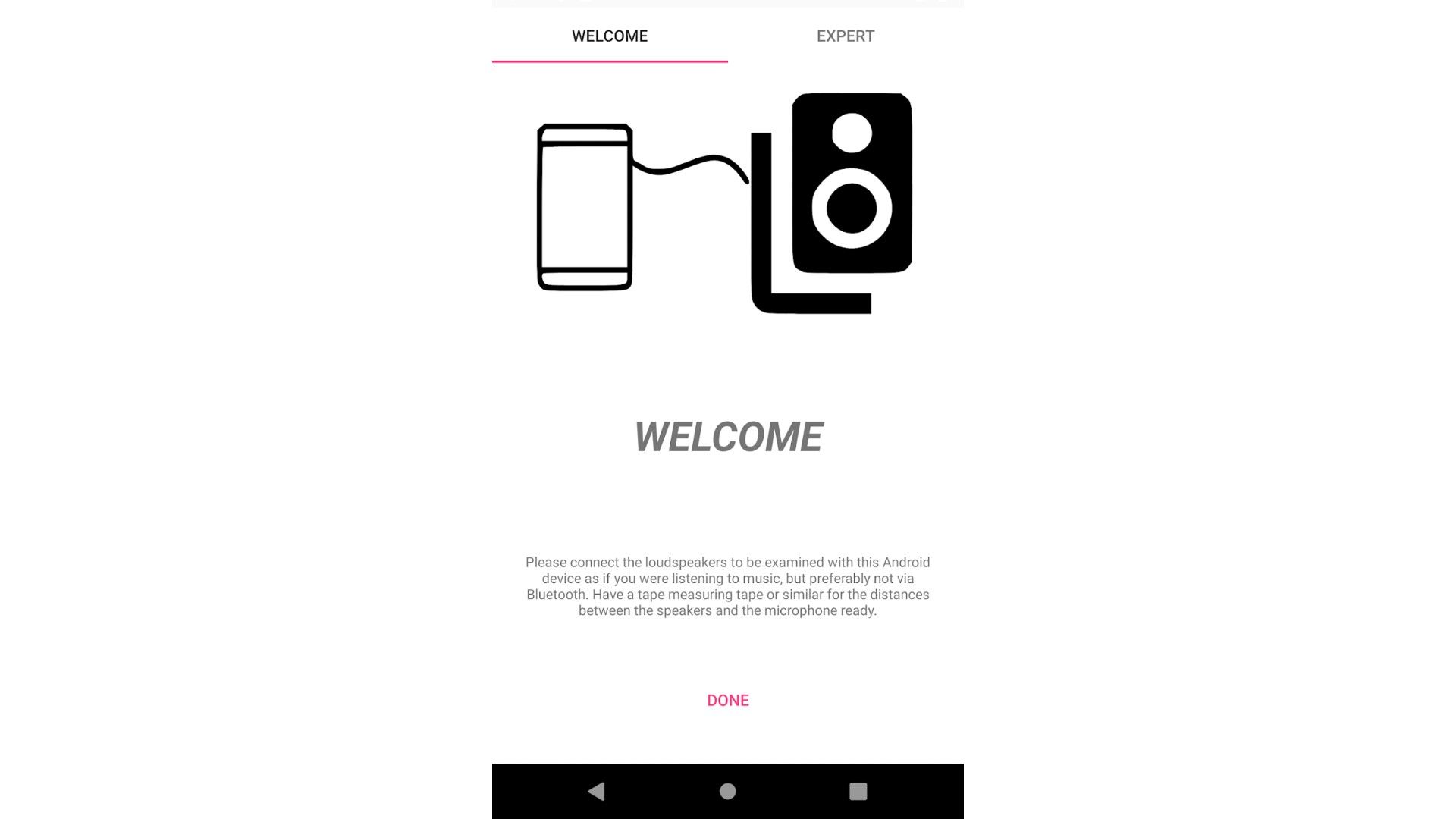 Hifi-Apps Speaker Setup 2 asking the user to set up the speaker correctly.