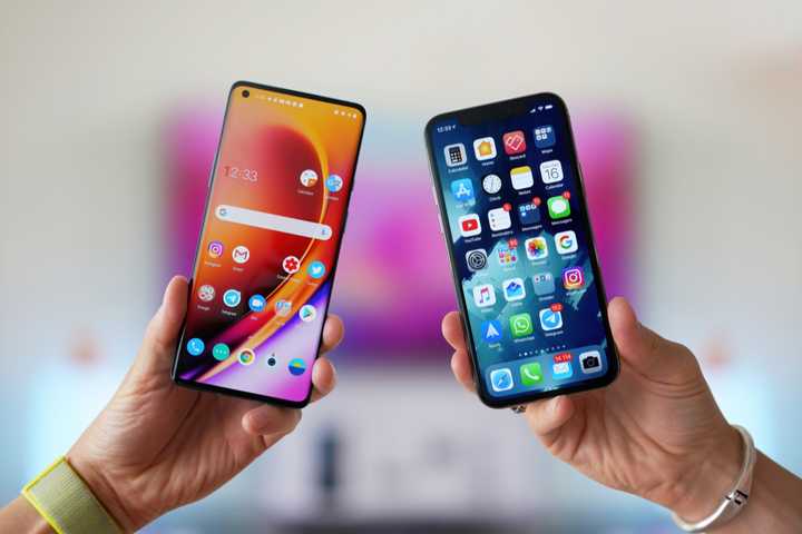 iPhone and Android phone.