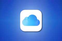 Apple iCloud Logo on blue background