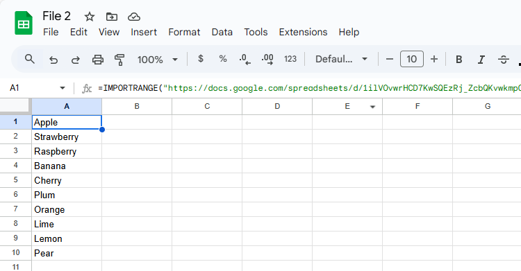 IMPORTRANGE in Google Sheets is used to import a table column from another Google Sheets spreadsheet.