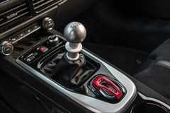 Close up shot of the manual shifter in the 2025 Lotus Emria