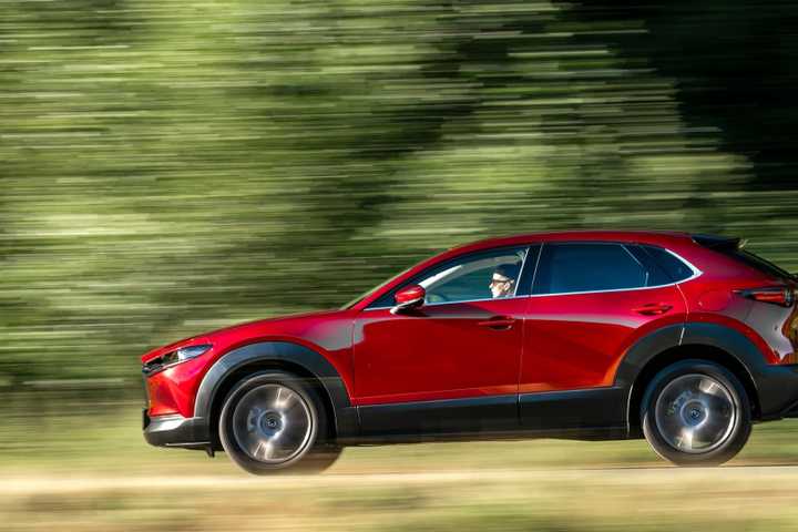 Side profile of a 2020 Mazda CX-30 