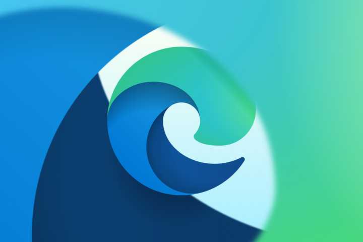 The Microsoft Edge logo surrounded by colored arching borders.