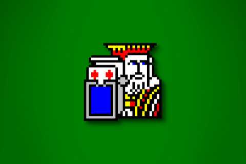 The Microsoft Freecell icon on a green background