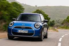 Font 3/4 action shot of a 2025 Mini Cooper S