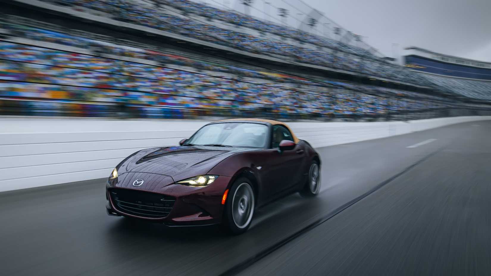 Front 3/4 shot of the Anniversary Edition 2025 Mazda MX-5 35th