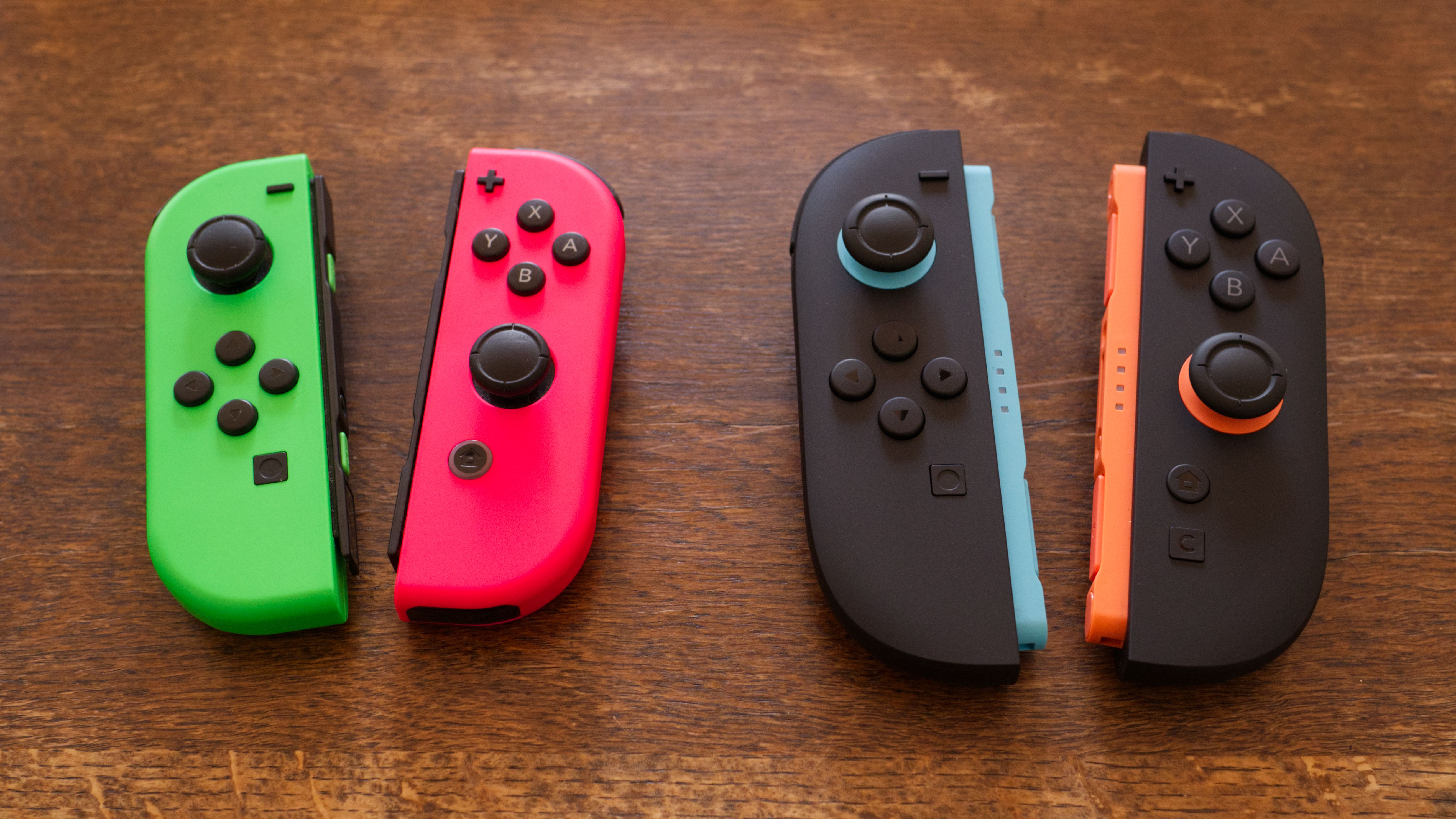 Nintendo Switch 2 and Switch Joy-Cons.