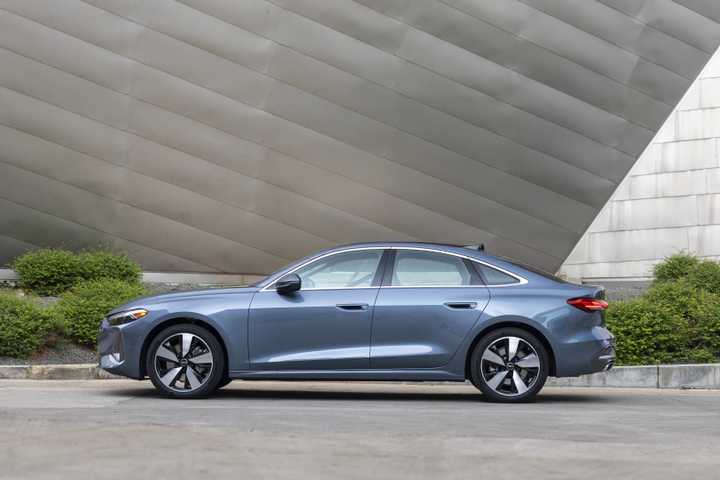 Side profile shot of a 2025 Audi A5